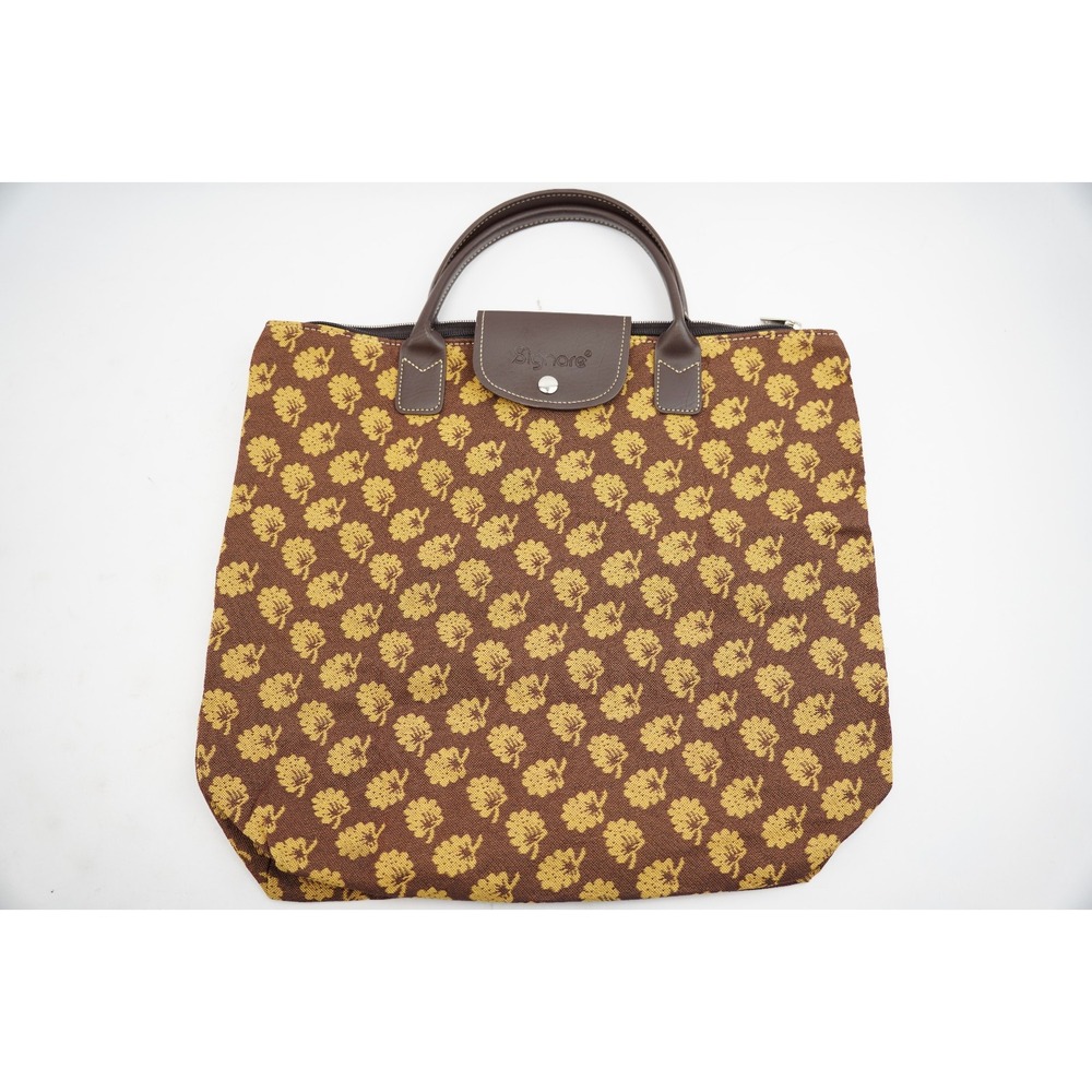 VGC Signare Floral Tapestry Folding tote Bag Purse Jane‎ Austen